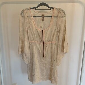 Free People Cream Lace Dress